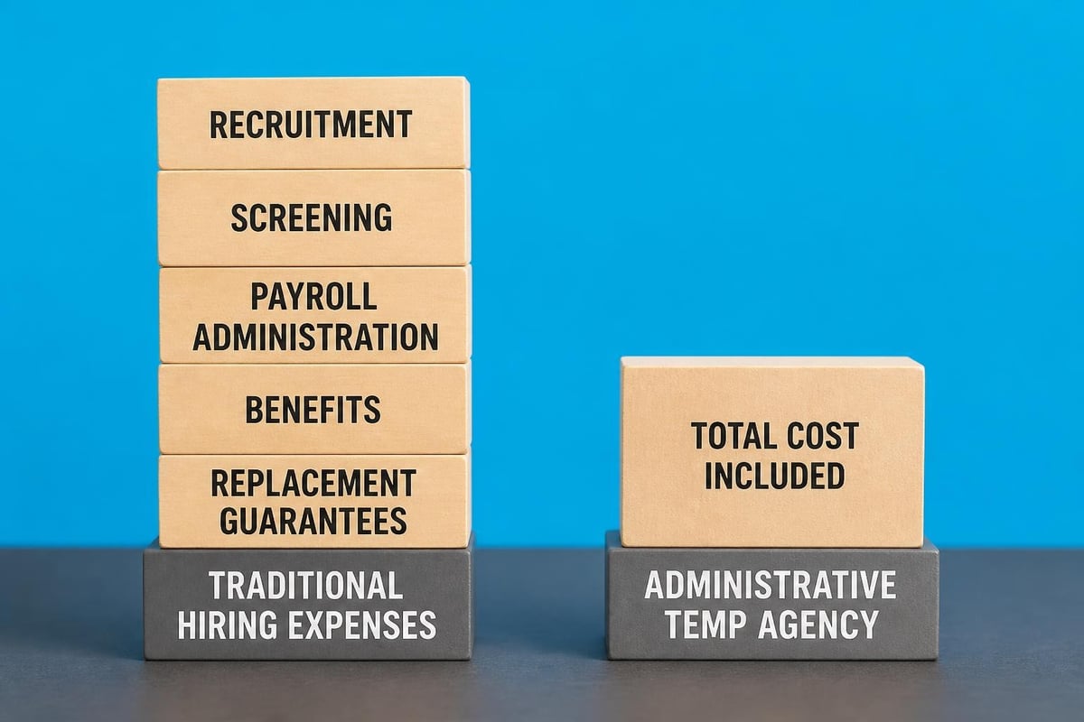 Administrative temp ROI calculation